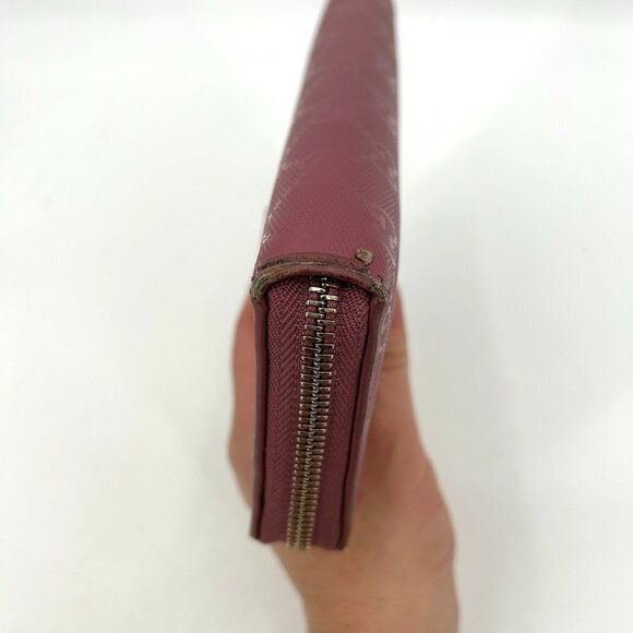GUCCI Barbie Pink GG Signature Leather Full Zip Guccissima Continental Wallet - Picture 8 of 14